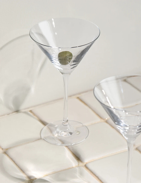  M&s Set Of 4 Maxim Martini Glasses Clear 