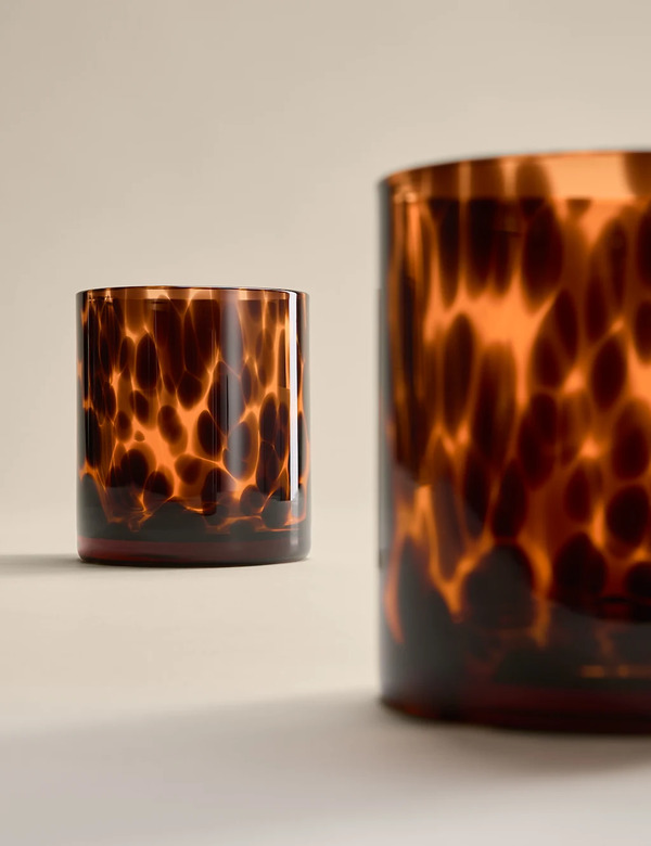  M&s Set Of 2 Speckle Tumblers Brown 