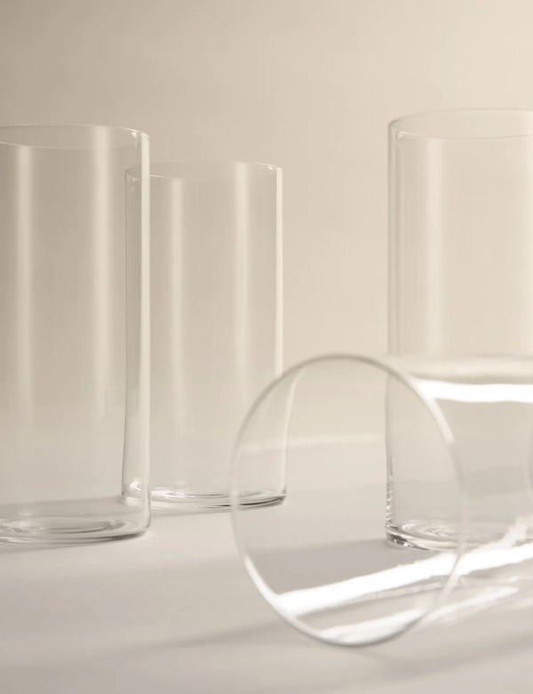  M&s Set Of 4 Straight Sided Hi Ball Glasses 