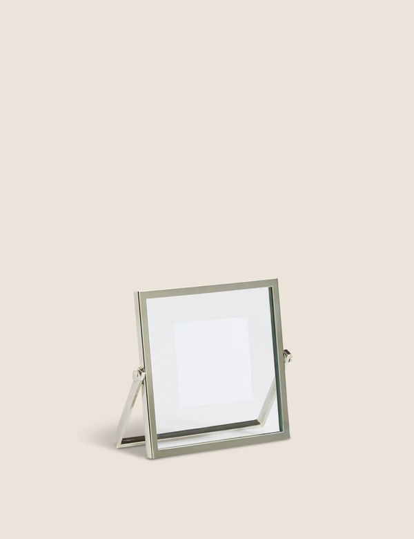  M&s Skinny Easel Photo Frame 3x3 Inch Silver 