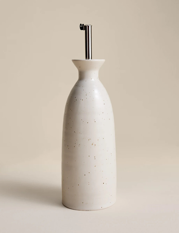 M&s Small Ceramic Oil Pourer Neutral 