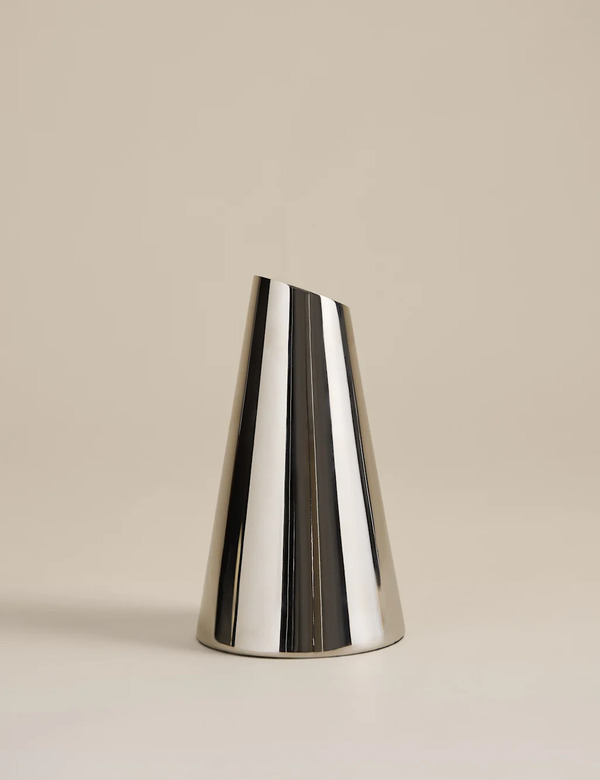  M&s Small Chrome Vase Chrome 
