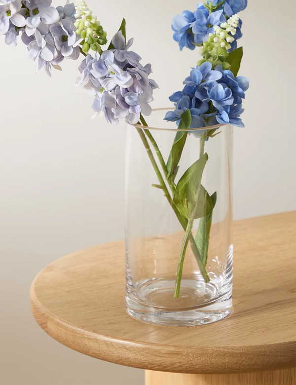  M&s Small Cylinder Vase Clear 