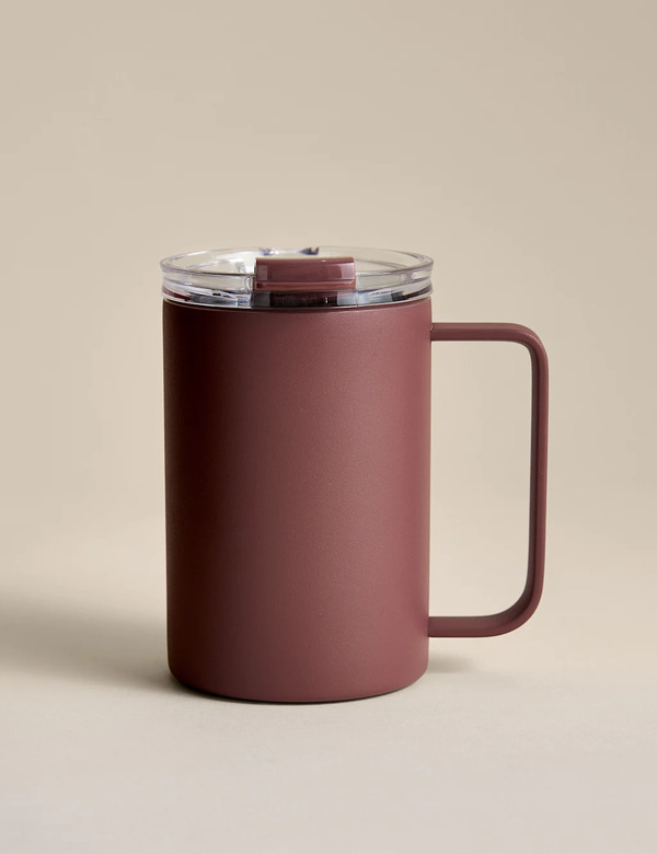  M&s Travel Mug With Handle 350ml Purple 
