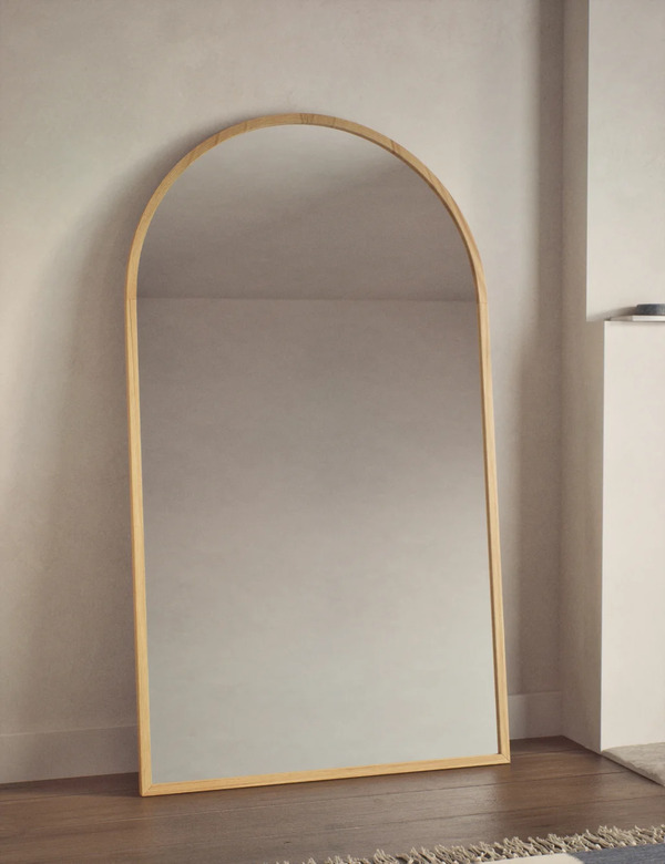  M&s Wooden Arch Free Standing Mirror Natural 