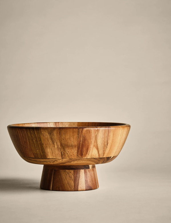  M&s Wooden Serving Bowl Natural 