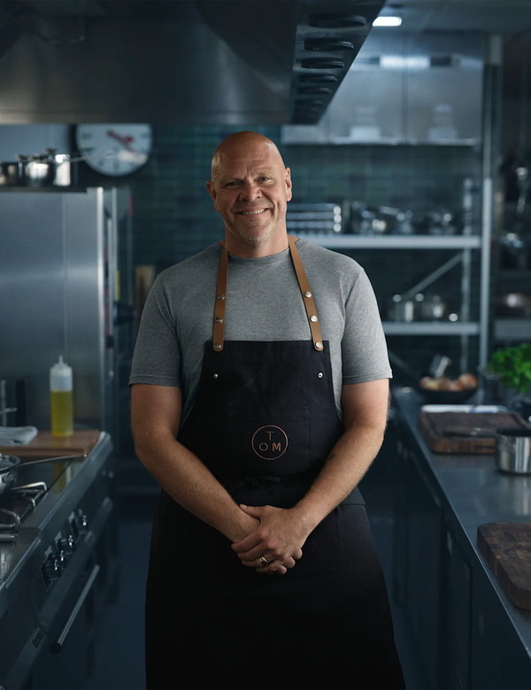  M&s X Tom Kerridge Pure Cotton Chef's Apron Dark Blue 