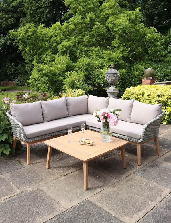  Royalcraft Sol Corner Lounge Set Grey Mix 