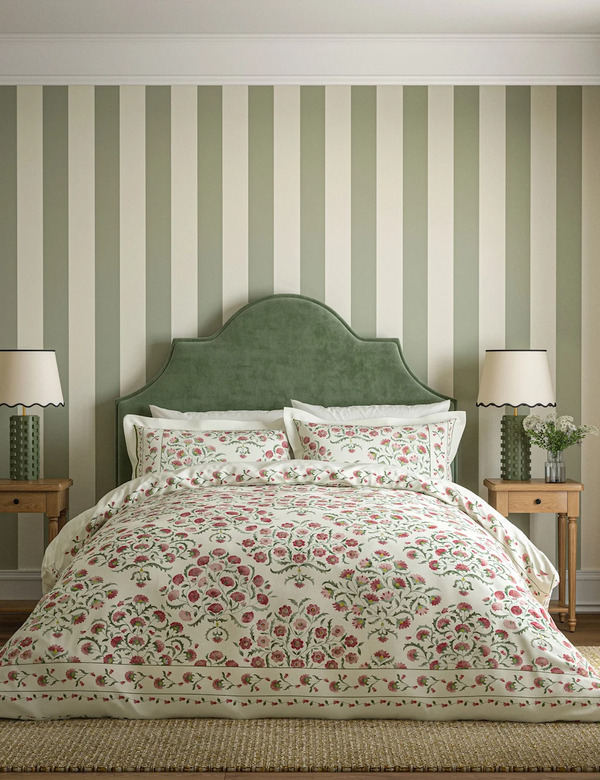  Sanderson Pure Cotton Ottoman Bedding Set Multi 