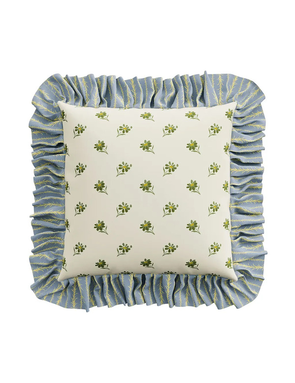  Sanderson Tuileries Frilly Square Cushion Cream Mix 