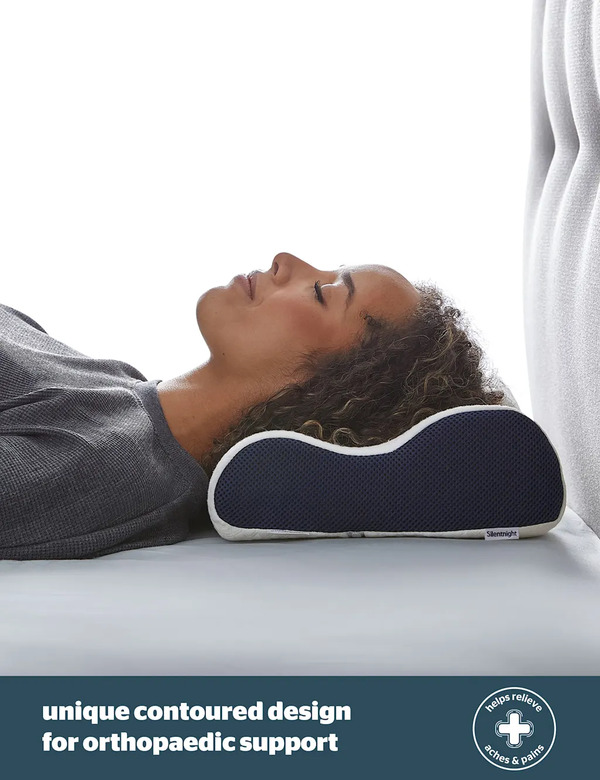  Silentnight Memory Foam Sleep Therapy Contour Support Pillow White Mix 