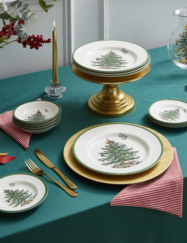  Spode 12 Piece Christmas Tree Dinner Set Multi 