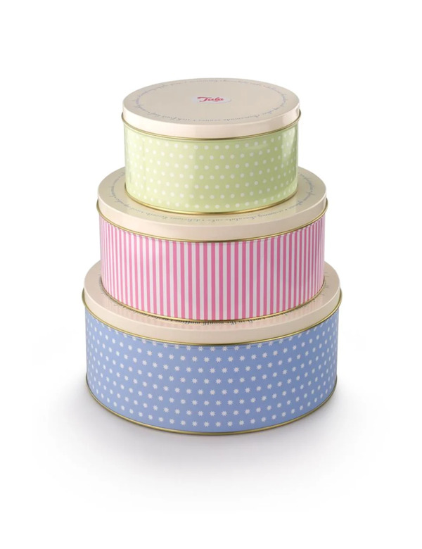  Tala Set Of 3 Tala Retro Design Cake Tins Multi 