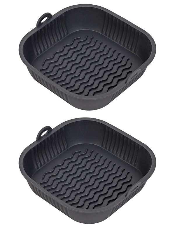  Tala Set Of 2 Silicone 22cm Air Fryer Liners Black 