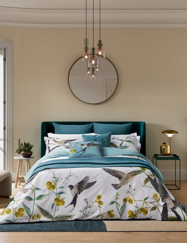  Ted Baker Pure Cotton Botanical Birds Bedding Set Multi 