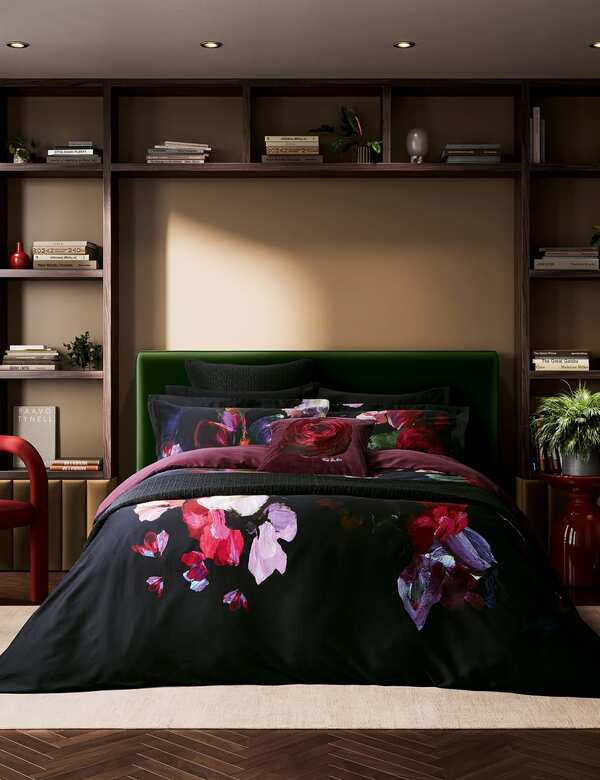  Ted Baker Pure Cotton Expressionist Floral Bedding Set Multi 