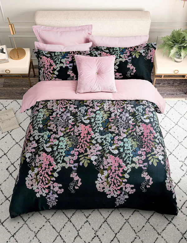  Ted Baker Pure Cotton Wisteria Bedding Set Navy 
