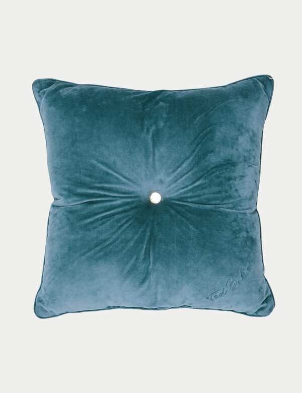  Ted Baker Velvet Embellished Cushion Teal 