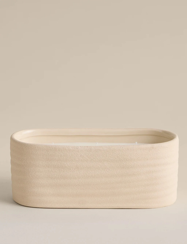  Teraire Ember Ceramic 3 Wick Candle Neutral 