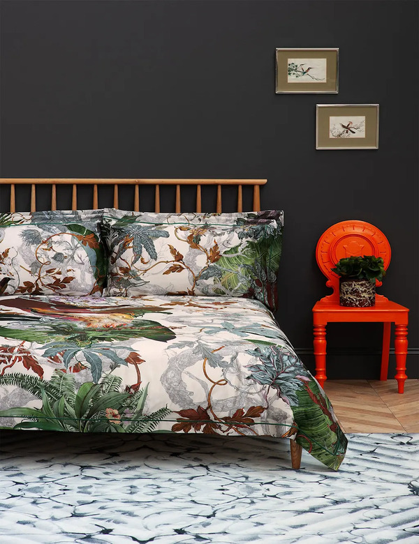  Timorous Beasties Pure Cotton Papua Paradise Bedding Set Green Mix 
