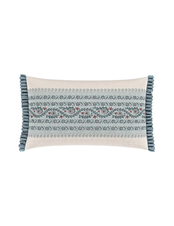  V&a Opulent Stripe Rectangle Cushion Cream Mix 