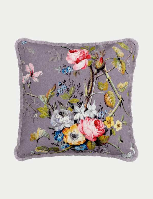  V&a Pure Cotton Kilburn Floral Cushion Multi 