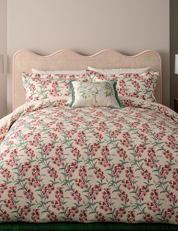  V&a Pure Cotton The Ornamental Tree Cushion Cream Mix 