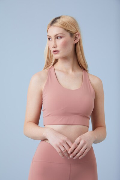  Active People Dynamo Womens Mid Support Bra   Pink 
