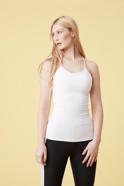  Active People Ready Or Knot Womens Vest   White 
