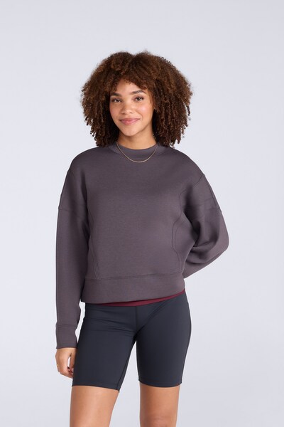 Animal Active Womens Crop Sweatshirt   Taupe 