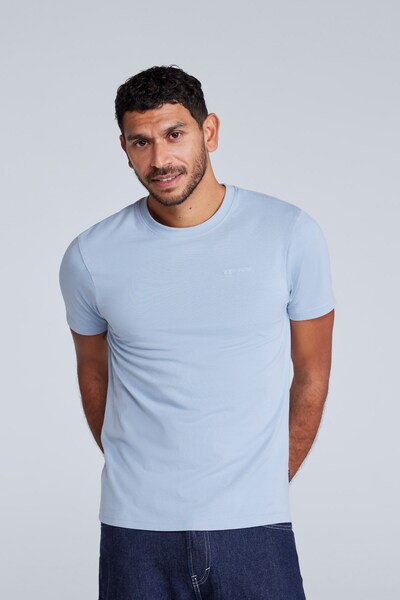  Animal Icon Mens Slim Fit Tee   Light Blue 