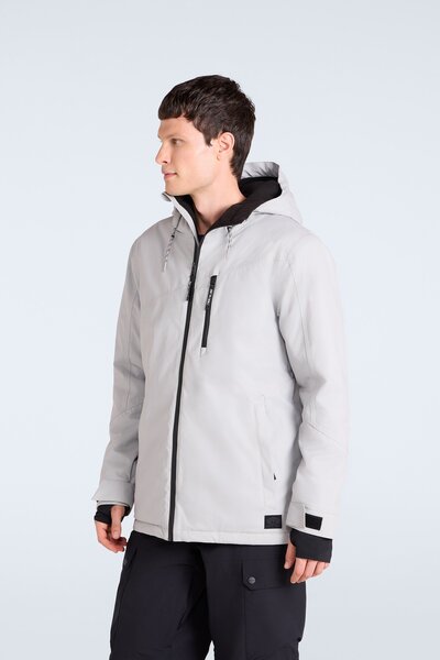  Animal Laxx Mens Logo Snow Jacket   Grey 