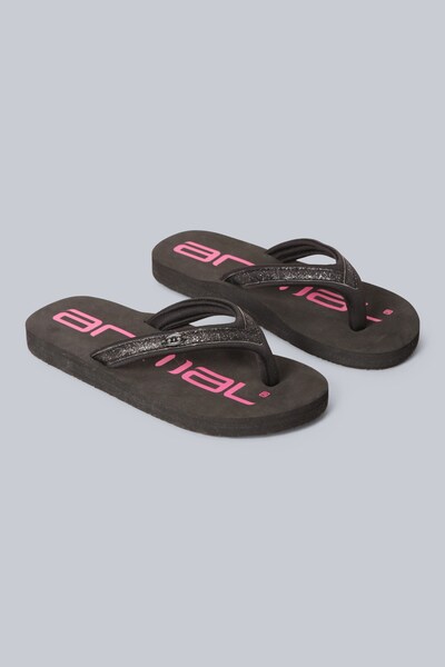  Animal Swish Kids Flip Flops   Black 