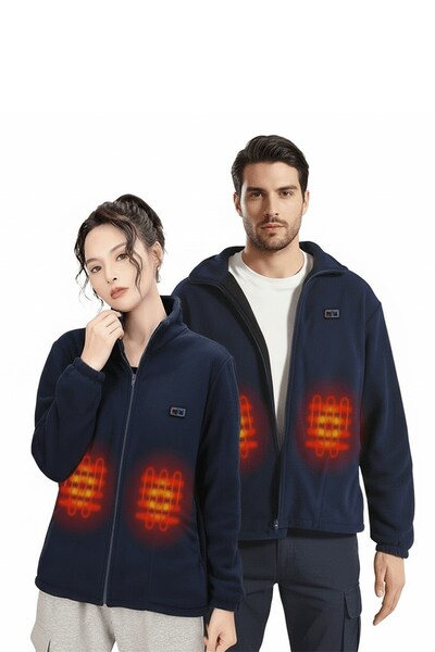  Anniou Clothing Dual Control 5 Area Heated Fleece Jacket Unisex 