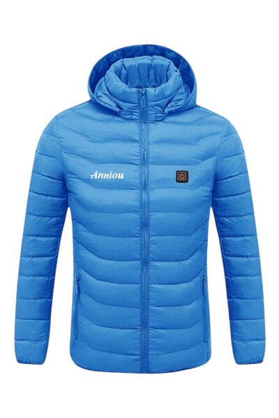  Anniou Clothing Single Button Heated Down Jacket Unisex 