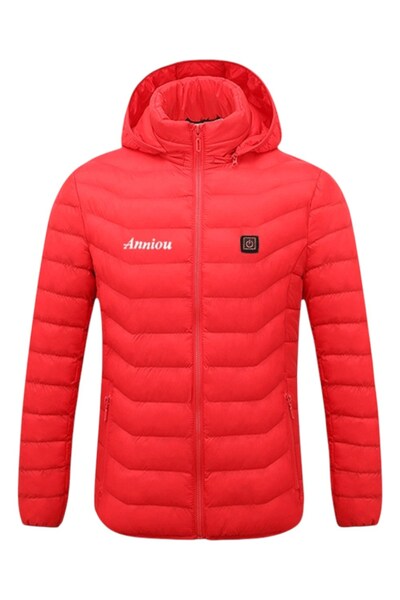  Anniou Clothing Single Button Heated Down Jacket Unisex 