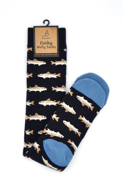  Bartleby Mens Outdoor Funky Patterned Welly Socks 