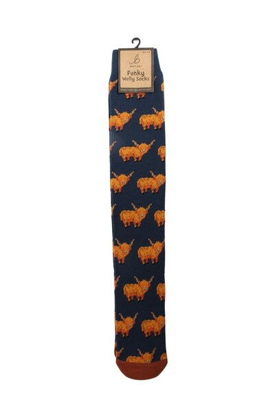  Bartleby Mens Outdoor Funky Patterned Welly Socks 