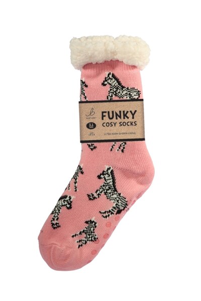 Bartleby Womens Funky Cosy Sherpa Slipper Socks 3. 1 Tog 