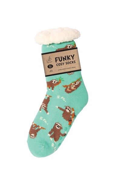  Bartleby Womens Funky Cosy Sherpa Slipper Socks 3. 1 Tog 