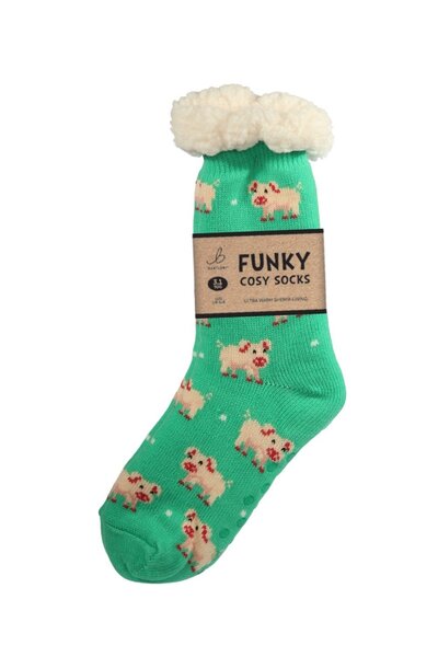 Bartleby Womens Funky Cosy Sherpa Slipper Socks 3. 1 Tog 