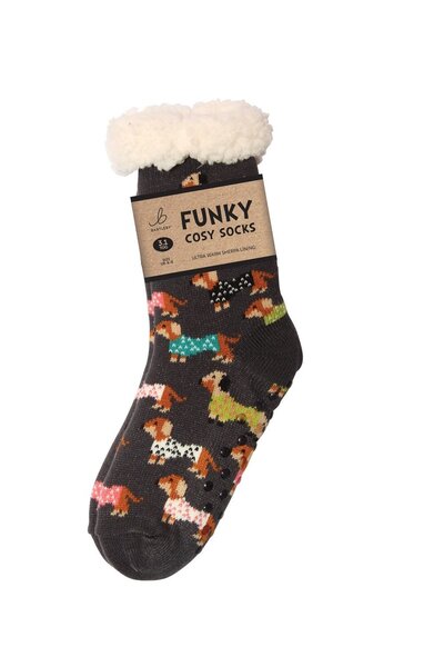 Bartleby Womens Funky Cosy Sherpa Slipper Socks 3. 1 Tog 