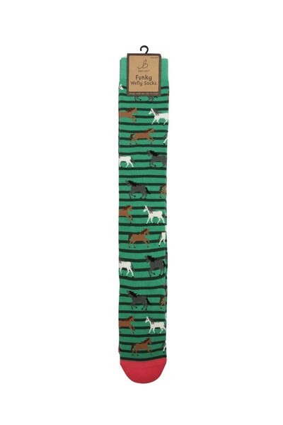  Bartleby Womens Outdoor Funky Patterned Welly Socks 