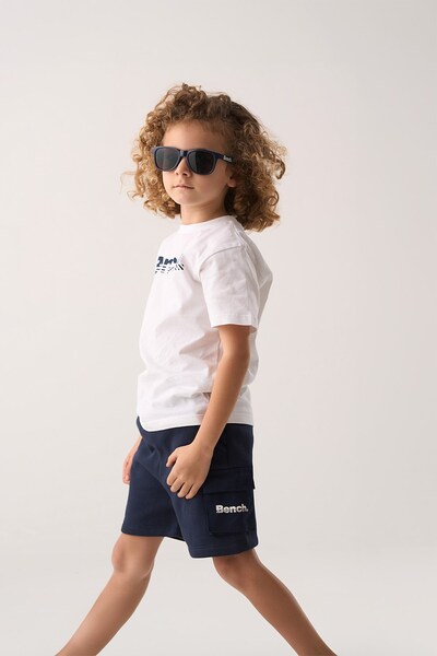  Bench 3 Piece Kids T Shirt Shorts And Sunglasses Set 