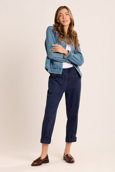  Brakeburn Navy Womens Blake Turn Up Trousers 