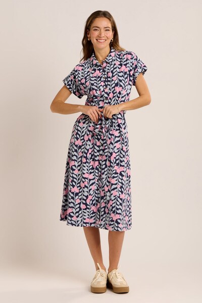  Brakeburn Pietra Womens Jersey Midi Dress 