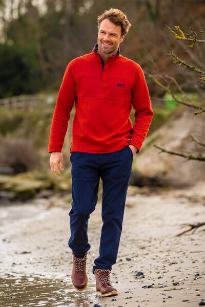  Brakeburn Worbarrow Mens Quarter Zip Sweatshirt 