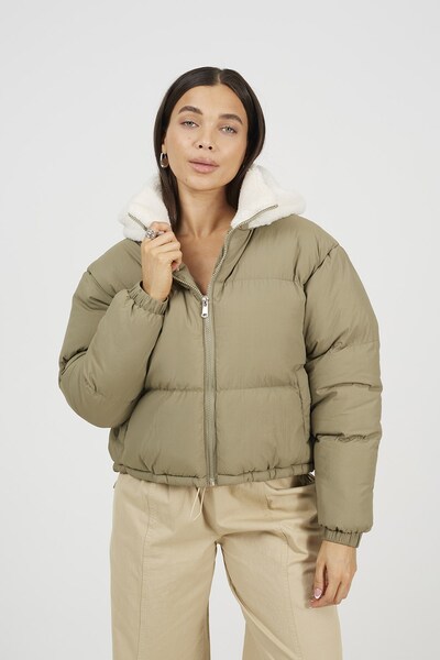  Brave Soul Crinkle Oversized Womens Short Puffer Jacket 