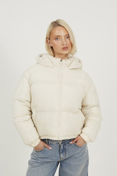  Brave Soul Crinkle Oversized Womens Short Puffer Jacket 