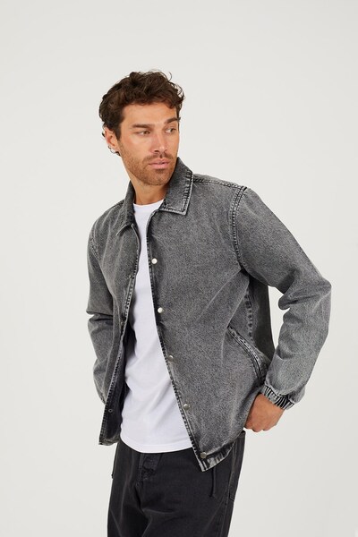  Brave Soul Denim Coach Style Mens Jacket 